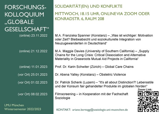 Ankündigung Vorträge (Poster)